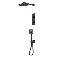 Combo of Aquamax Thermostatic Shower Mixer with 2-way diverter , Shower Arm, Overhead Shower, Hand Shower