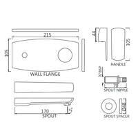 2 Hole Wall Mounted Basin Mixer
