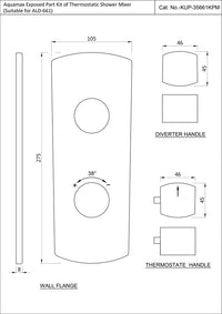 Aquamax 1 Outlet Thermostatic Shower Mixer Trim Kit