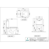 Rimless Bowl With Cistern For Coupled Toilet