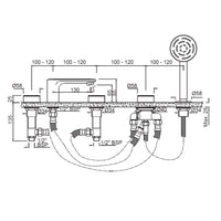 5-Hole Bath &amp; Shower Mixer
