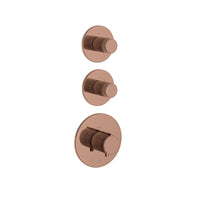 Exposed Part Kit of Thermostatic Shower Mixer with 5- way diverter, Round Flanges (Compatible In-wall Part ALA-509887 is sold separately)