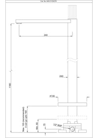 Exposed Part Kit of Floor Mounted Basin Mixer