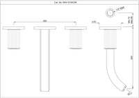 Exposed Part Kit of In-wall 3-Hole Basin Mixer
