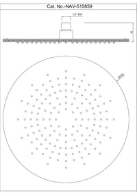 Navia Single Function Round Shape Overhead Shower