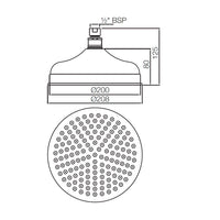 Traditional Showerhead Round 200mm
