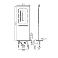 Waterfall Showerhead 552X205X25mm