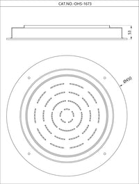 Maze Prime Round Shape Single Function Shower 450mm dia