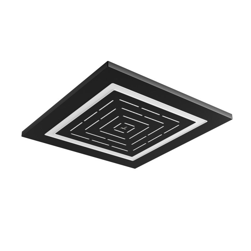 Black Chrome Black Matt Chrome Maze Prime Square Shape Single Function Shower 450 X 450mm