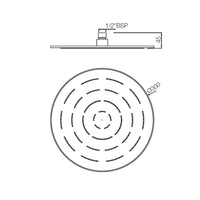 Maze Single Function 300mm Round Showerhead