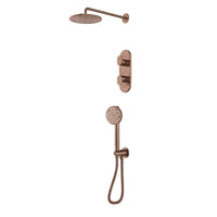 Combo of Aquamax Thermostatic Shower Mixer with 2-way diverter , Shower Arm, Overhead Shower, Hand Shower