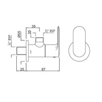 Wall Mounted Stop Valve
