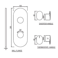 Aquamax 1 Outlet Thermostatic Shower Mixer Trim Kit