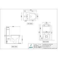 Rimless Bowl With Cistern For Coupled Toilet