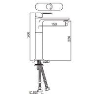 Extended Mono Basin Mixer