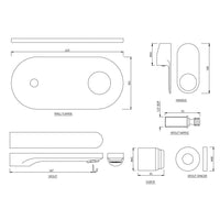 2 Hole Wall Mounted Basin Mixer