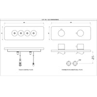 Exposed Part Kit of CLOUD Touch Thermostatic Shower System