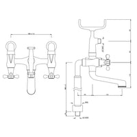 2 Hole Bath and Shower Mixer