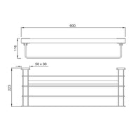 Towel Shelf 600mm Long