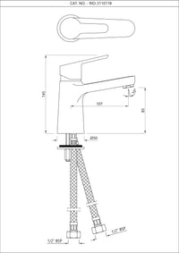 Single Lever Basin Mixer without Popup Waste