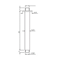 Square Ceiling Shower Arm 200mm