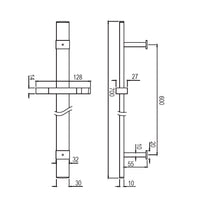 Rectangular Slide Rail 700mm