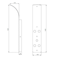 Glassy White Shower Panel