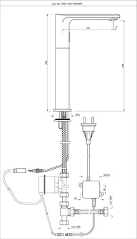 Opal Prime High Neck Sensor Faucet for Wash Basin Deck mounted Complete