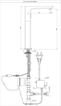 Kubix Prime High Neck Sensor Faucet for Wash Basin Deck mounted Complete