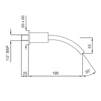 Cellini Bath Spout with Wall Flange