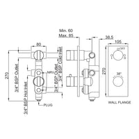 Thermatik-R In-wall Thermostatic Shower Valve with 2-Way Diverter