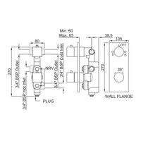 Thermatik-S In-wall Thermostatic Shower Valve with 2-Way Diverter