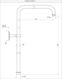 Exposed Shower Pipe L-Type
