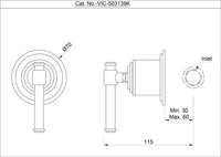 Exposed Part Kit of Single Lever In-wall Manual Shower Valve