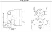 In-wall Body of Thermostatic Shower Mixer