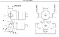 In-wall Body of Thermostatic Shower Mixer