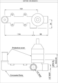 In-wall Body of Single Lever Built-in Manual Valve
