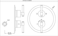 Exposed Part Kit of Thermostatic Shower Mixer with 2-way diverter