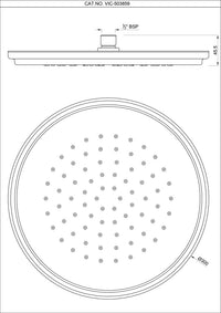 Vic Single Function Round Shape Overhead Shower