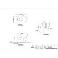Rimless Back To Wall Toilet