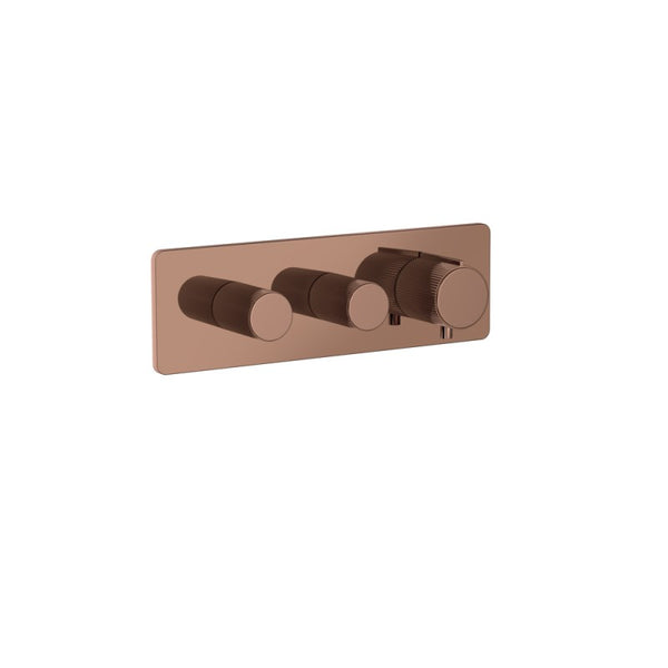 Exposed Part Kit of Thermostatic Shower Mixer with 4- way diverter, Rectangular Flange (Compatible In-wall Part ALA-509895 is sold separately)