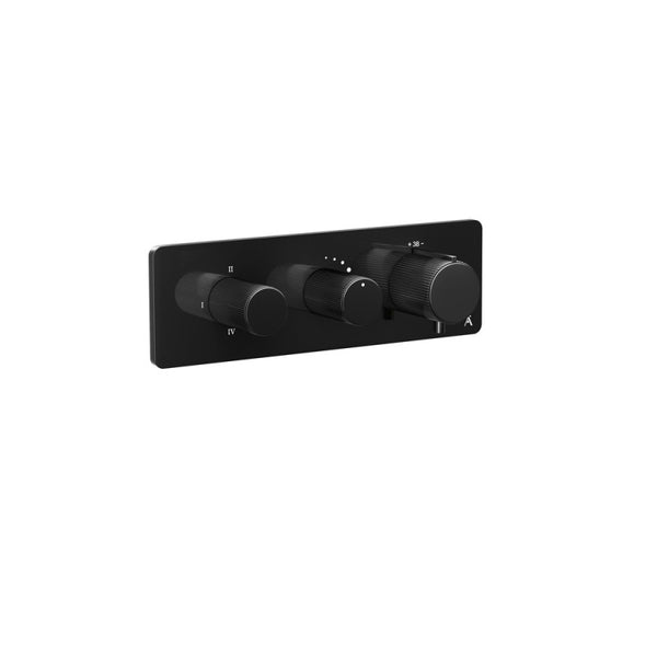 Exposed Part Kit of Thermostatic Shower Mixer with 4- way diverter, Rectangular Flange (Compatible In-wall Part ALA-509895 is sold separately)
