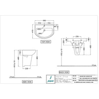 Wall Hung Basin with Half Pedestal