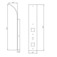 Shower Panel Glassy Black