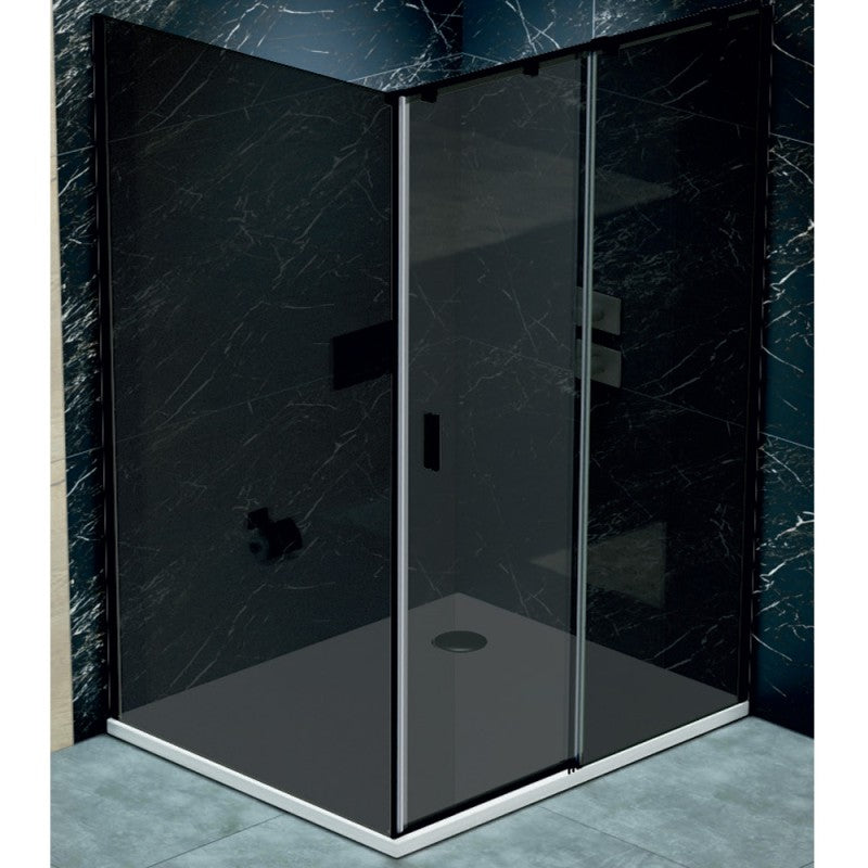 Fusion Plus “L” shaped shower enclosure (Right Version) Clear Glass - 800x1200
