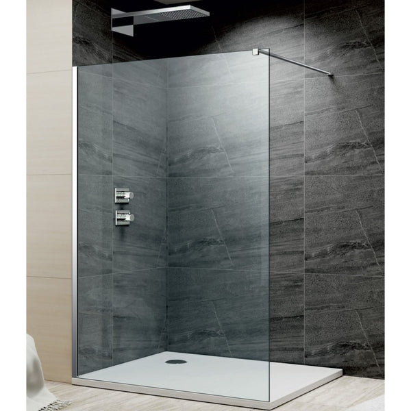 Walk-in Panel - Chrome Frame | Clear Glass - 1200mm