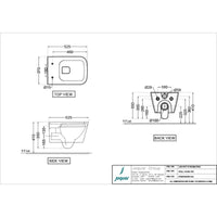 Rimless Blind Installation Wall Hung Toilet