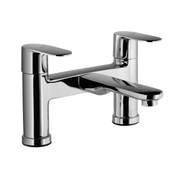 2 Hole H Type Bath Filler - Chrome