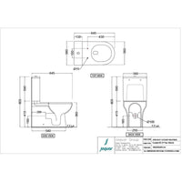 Rimless Bowl with Cistern for Coupled Toilet