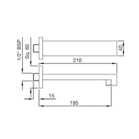 Bath Spout with Wall Flange